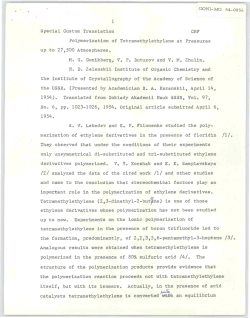 Special Custom Translation CHF Polymerization of
