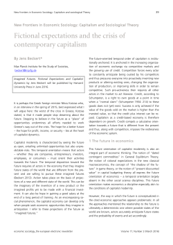Fictional expectations and the crisis of contemporary capitalism