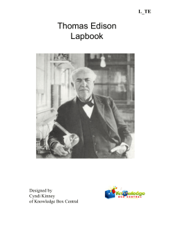 Thomas Edison Lapbook