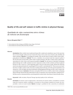 Quality of life and self-esteem in traffic victims in physical