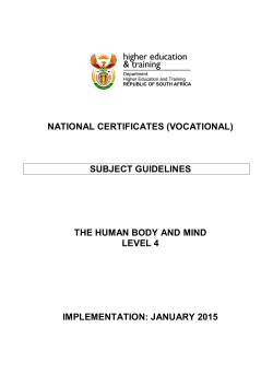 national certificates (vocational) - Department of Higher Education