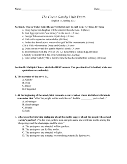 The Great Gatsby Unit Exam
