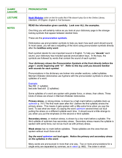 Unit#02 Lesson#2 PRONUNCIATION LECTURE