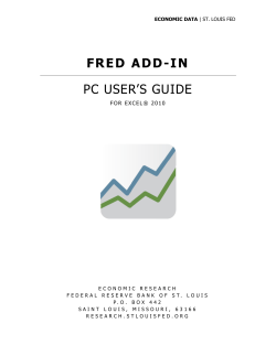 fred add-in pc user`s guide - Economic Research