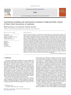 Geochemical modeling and experimental evaluation of high