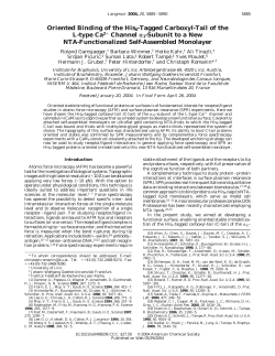 Oriented Binding of the His6-Tagged Carboxyl-Tail of the L