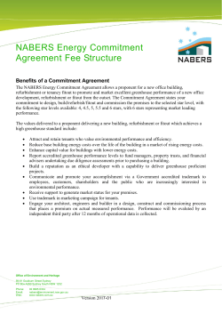 NABERS Energy Commitment Agreement Fee Structure