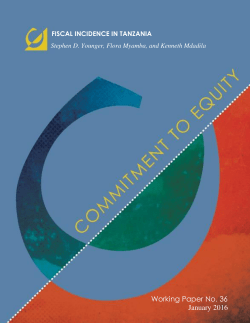 Fiscal Incidence in Tanzania