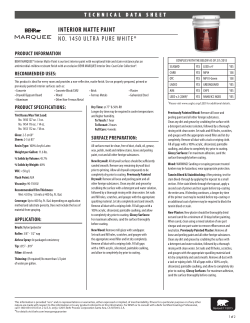 INTERIOR MATTE PAINT NO. 1450 ULTRA PURE WHITE&reg;