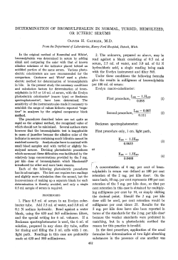DETERMINATION OF BROMSULPHALEIN IN NORMAL, TURBID