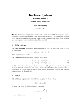 Fourth problem sheet