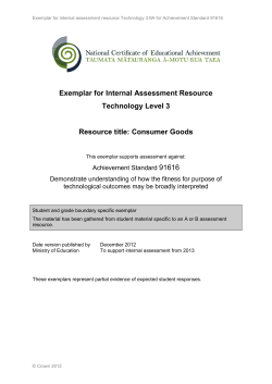 Internal Assessment Resource
