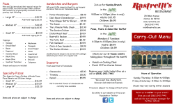 Carry-Out Menu