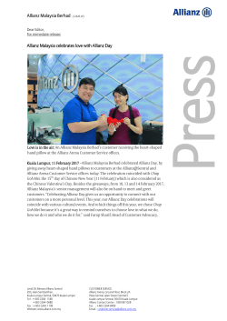 Allianz Malaysia celebrates love with Allianz Day