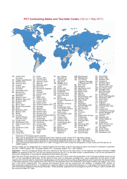 PCT Contracting States and Two-letter Codes