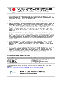 APPLICATION OF GOLD LUSTRE