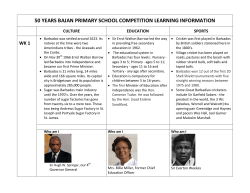 50 Years Bajan &ndash; Week 1 to 6 Learning Info
