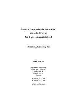 Migration, Ethno-nationalist Destinations, and Social Divisions: Non