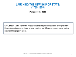 lauching the new ship of state: (1789-1800)