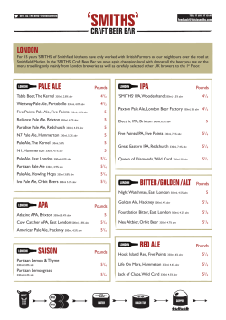 LONDON PALE ALE APA BITTER / GOLDEN / ALT Pounds IPA RED