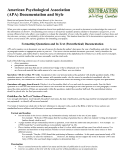 APA - Southeastern Louisiana University