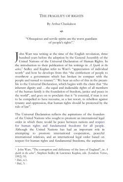 The Fragility of Rights - African Yearbook of Rhetoric