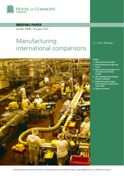 Manufacturing: international comparisons
