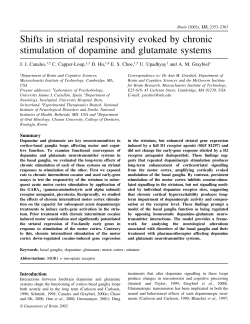 Shifts in striatal responsivity evoked by chronic stimulation of