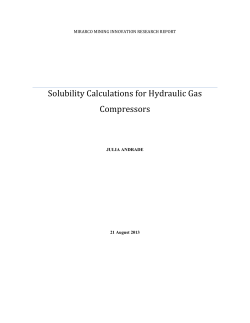 Solubility Calculations for Hydraulic Gas Compressors