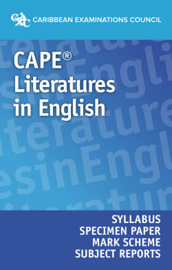 CAPE® Literatures in English Syllabus, Specimen Papers, Mark