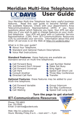 Meridian Multi-line Telephone User Guide