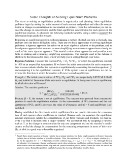 Some Thoughts on Solving Equilibrium Problems