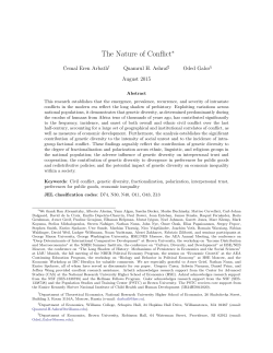 The Nature of Conflict - American Economic Association