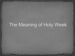 25. L7. HolyWeek2014