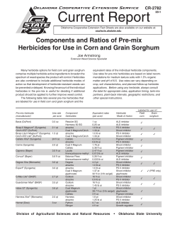 CR-2782 Components and Ratios of Pre-mix
