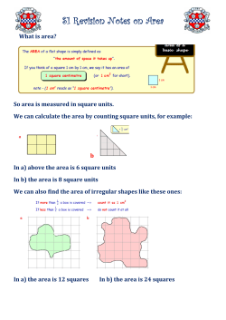 S1 Revision Notes on Area