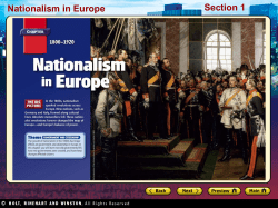 Nationalism in Europe Section 1