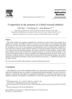 Competition in the presence of a lethal external