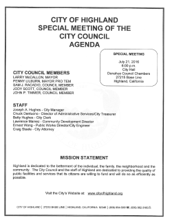 SPECIAL MEETING OF THE