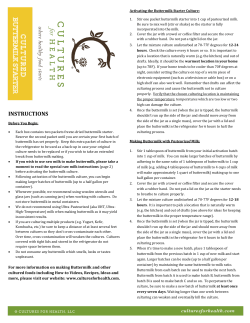 Activating the Buttermilk Starter Culture