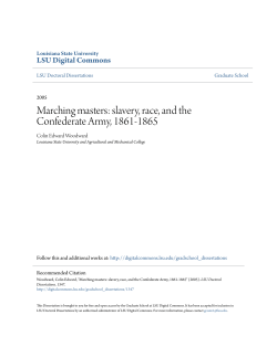 Marching masters: slavery, race, and the Confederate Army, 1861