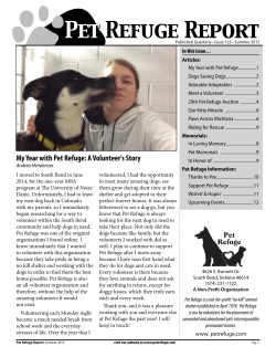 Pet Refuge Report