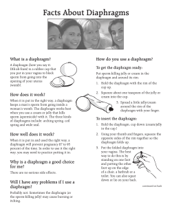 N.C. DHHS: Facts about Diaphragms
