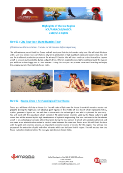 Highlights of the Ica Region ICA/PARACAS/NAZCA