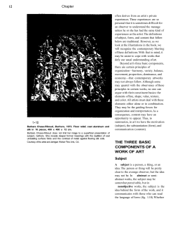 the three basic components of a work of art