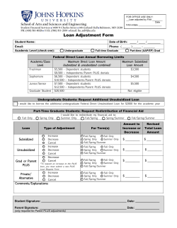 Loan Adjustment Form