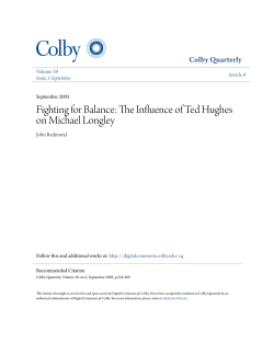 Fighting for Balance: The Influence of Ted Hughes