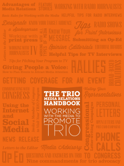 The TRIO Media Relations Handbook
