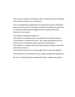 Application - Sessions Sandwiches