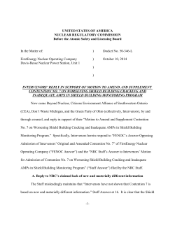 UNITED STATES OF AMERICA NUCLEAR